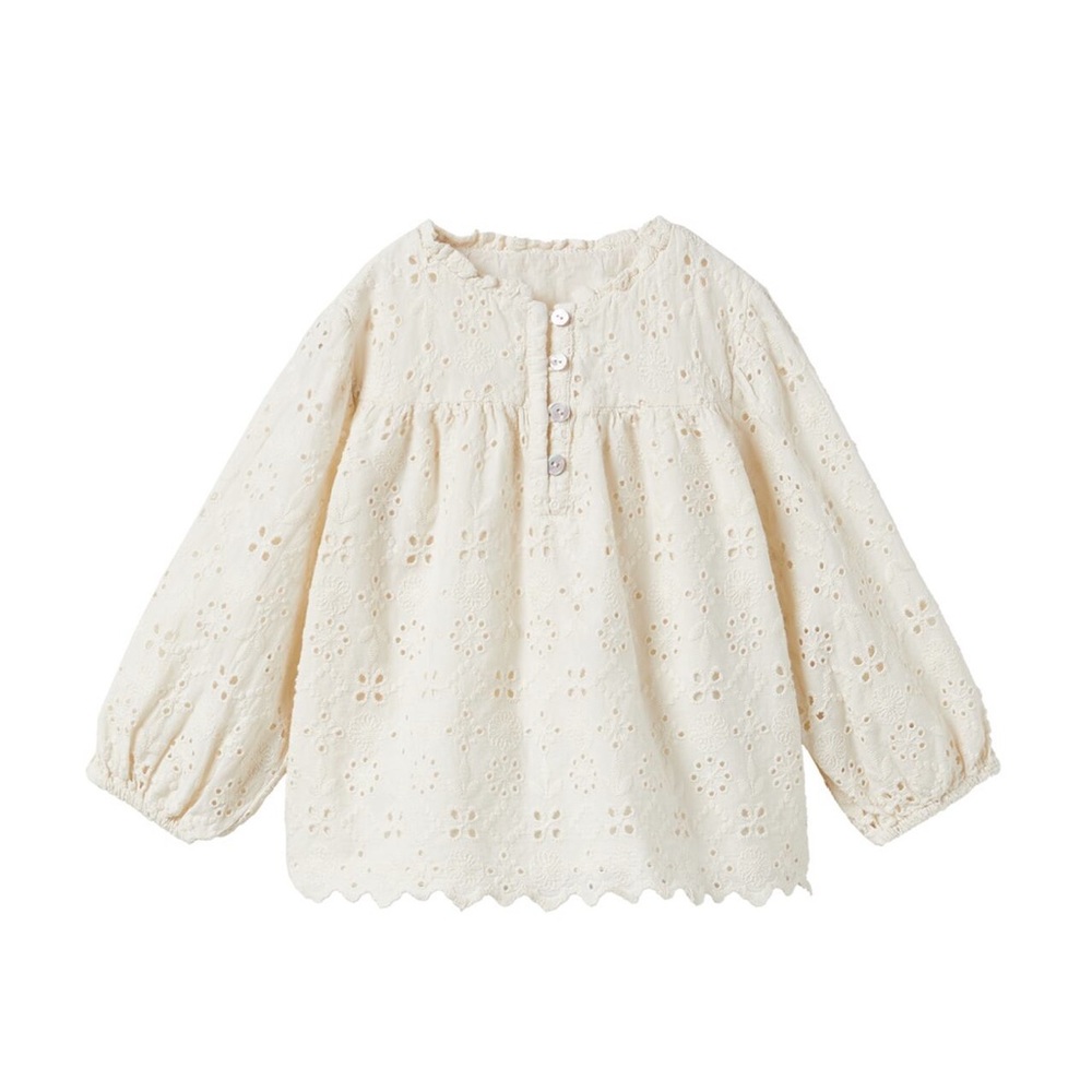 Zara girls eyelet lace blouse
